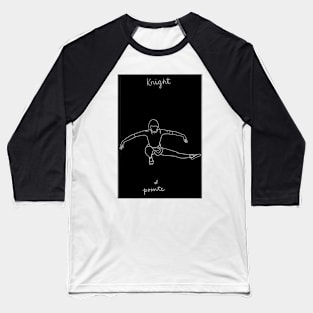 Knight of Pointe Tarot Card Baseball T-Shirt